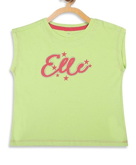 Elle Kids Sleeveless Elle Print Tee - Green