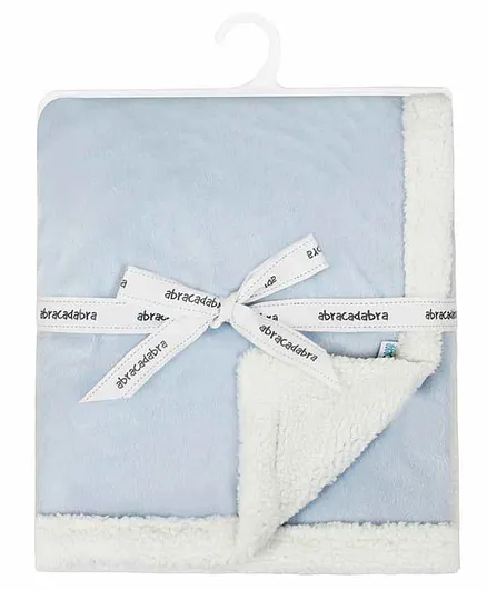 Abracadabra Plush Chamois Baby Blanket - Blue