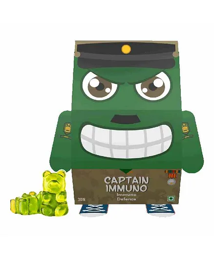 Mamba Jamba Captain Immuno Defence Vitamin Gummies Tangy Mango Flavour 30 Pieces - 3.2 g Each