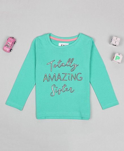 Flenza Full Sleeves Totally Amazing Printed T-Shirt - Green