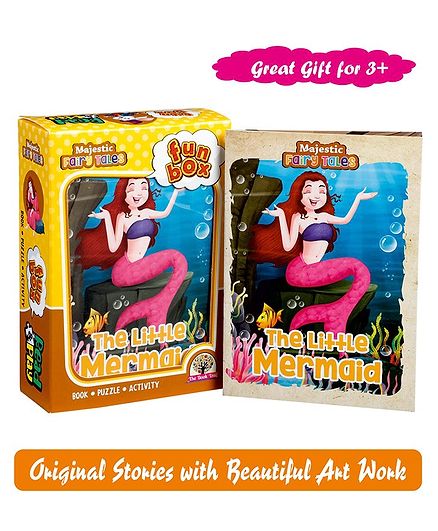 Majestic Book The Little Mermaid Story Board Book & Puzzle Activity Combo - English