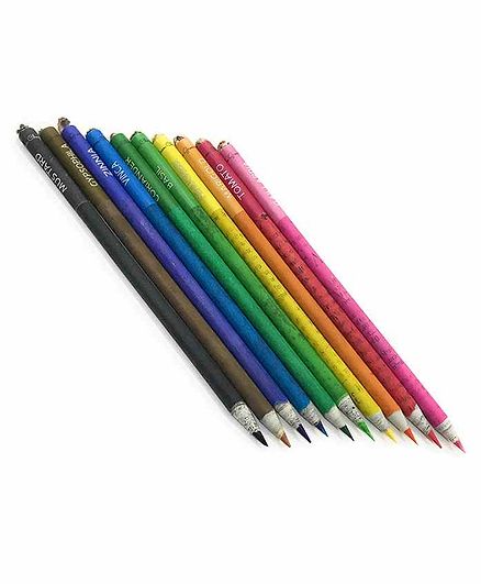 The Green Chapter Plantable Seed Pencils Pack of 10 - Multicolor
