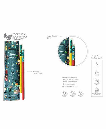 The Green Chapter Plantable Seed Pencils Green Pack of 20 - 2 Piece each