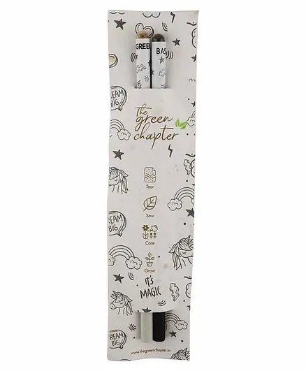 The Green Chapter Unicorn Plantable Seed Pencils Pack of 2 - White