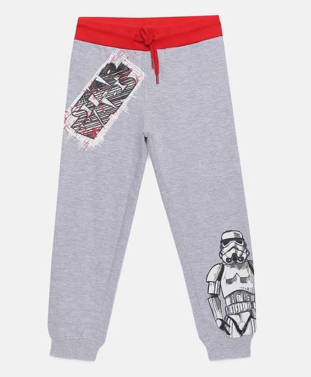 LOOCUST Star Wars Printed Full Length Joggers - Grey