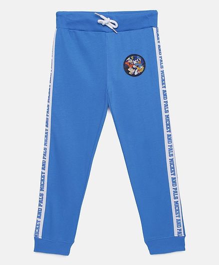 LOOCUST Micky Mouse Printed Full Length Joggers - Blue