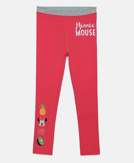 LOOCUST Disney Minnie Print Leggings - Red