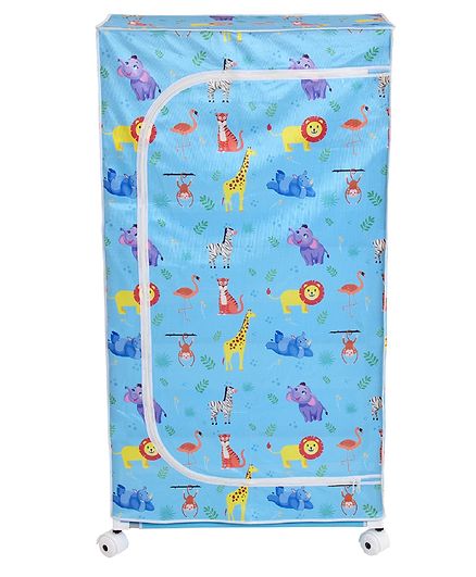 Playhood Animal Print 5 Shelve Wardrobe - Blue