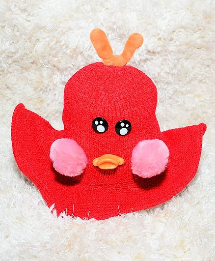 Tipy Tipy Tap Duck Rattle Hat - Red