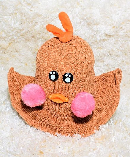 Tipy Tipy Tap Duck Rattle Hat - Brown