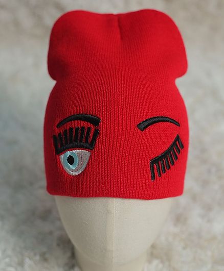 Tipy Tipy Tap Funky Eyes Design Cap - Red