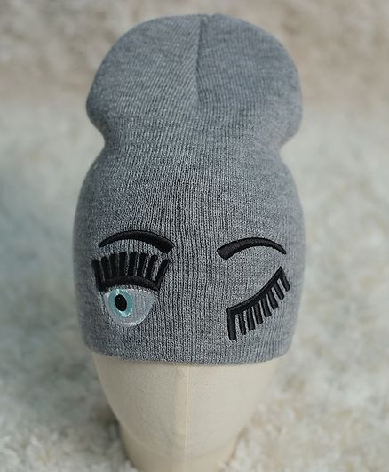 Tipy Tipy Tap Funky Eyes Design Cap - Grey
