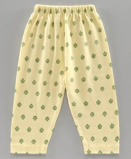 Tango Full Length Lounge Pant Flowers Print - Yellow