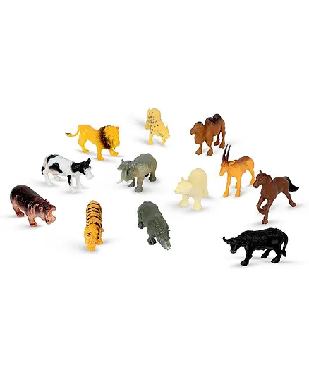 Sanjary Wild Animals Toy Set - 12 Pieces