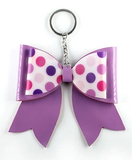 Aye Candy Bow Design Keychain - Purple