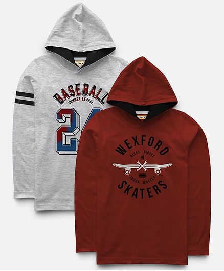 Hellcat Printed Full Sleeves Pack Of 2 Tee - Multi Color