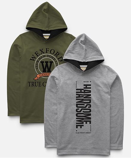 Hellcat Printed Full Sleeves Pack Of 2 Tee - Multi Color