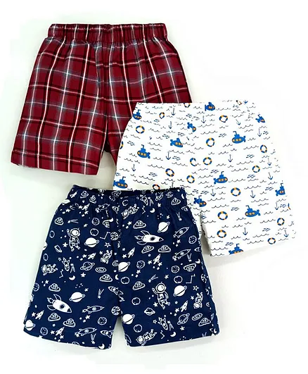 Babyhug Cotton Boxers Pack of 3 - Multicolour