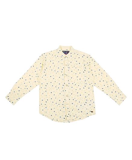 GINI & JONY Full Sleeves Rectangle Printed Shirt - Yellow