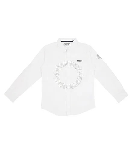 GINI & JONY Full Sleeves Printed Shirt - White