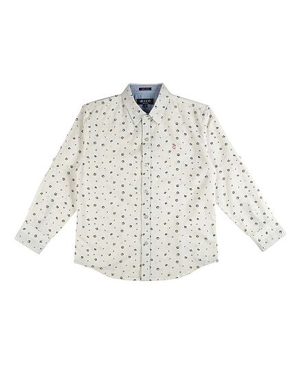 GINI & JONY Full Sleeves All Over Printed Shirt - White
