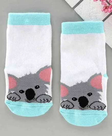 Cutewalk By Babyhug Anti Bacterial Ankle Length Socks - Blue White