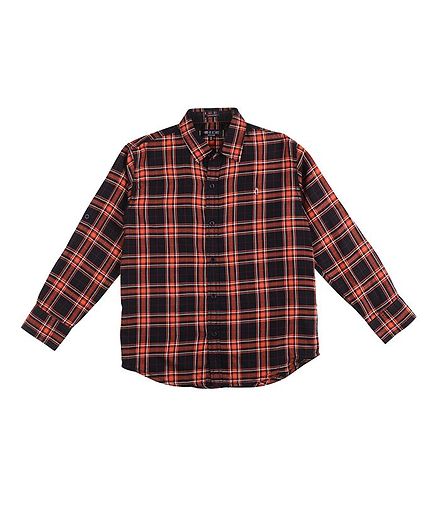 GINI & JONY Full Sleeves Checked Shirt - Brown