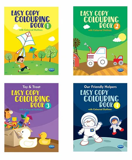 Navneet Easy Copy Colouring Book Pack of 4 - English