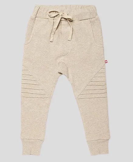 Nino Bambino Solid Colour Full Length Organic Cotton Joggers - Beige