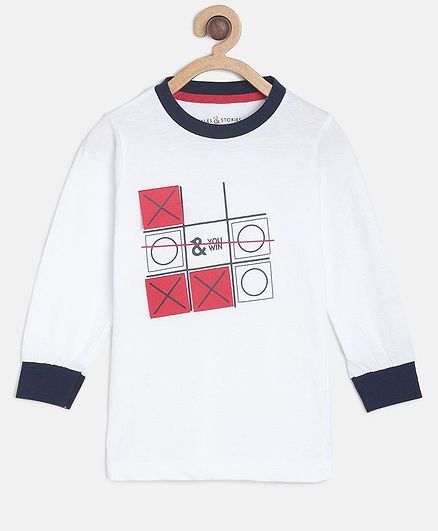 Tales & Stories Full Sleeves Printed T-Shirt - White