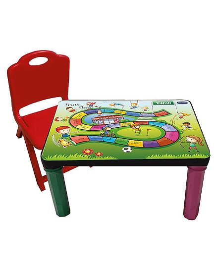 Kuchikoo Gaming Table with Chair - Multicolour