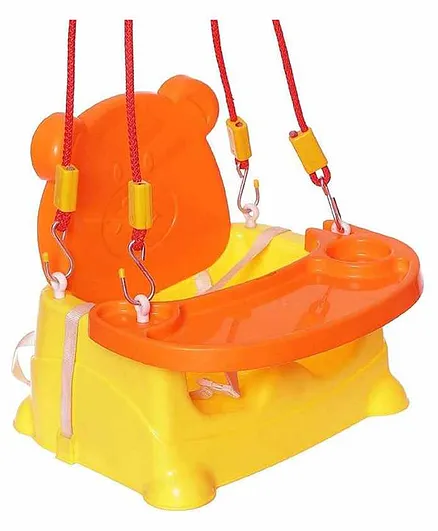 Planet of Toys 5-in-1 Baby Booster Seat - Orange Yellow