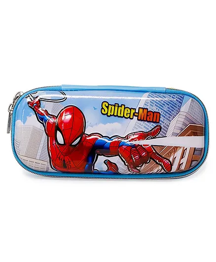 Fiddlerz Superhero Print Pencil Pouch - Blue