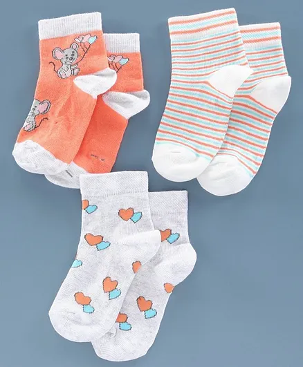 Mustang Socks Set of 3 - Orange