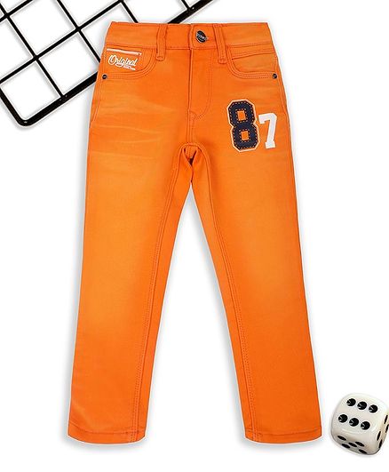 Sodacan 87 Print Full Length Jeans - Orange