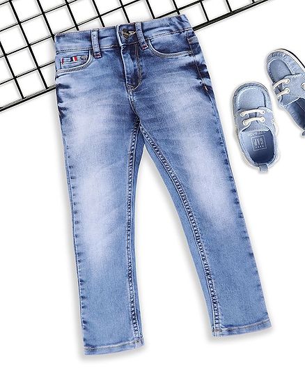 Sodacan Shaded Full Length Denim Jeans - Blue