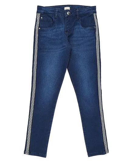 GINI & JONY Side Tapped Full Length Jeans - Blue