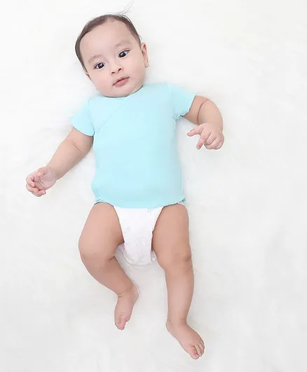 Kaarpas Organic Cotton Half Sleeves Solid T-Shirt Jhabla - Turquoise