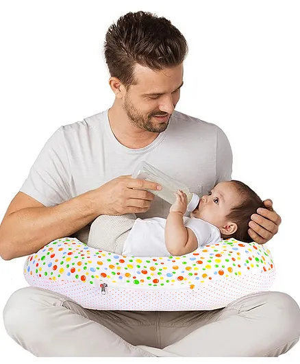 VParents Bluebell Multipurpose Baby Feeding Nursing Cum Maternity Pillow for New Born - Green