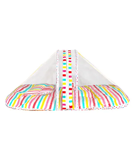 VParents Mite Baby Bedding Set with Mosquito Net and Pillow - Stripes