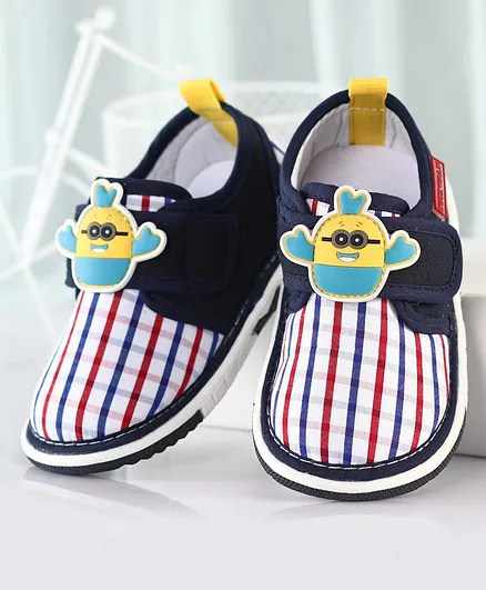 Cute Walk by Babyhug Checkered Casual Shoes - Yellow