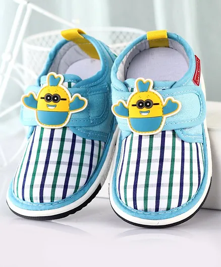Cute Walk by Babyhug Checkered Casual Shoes - Yellow