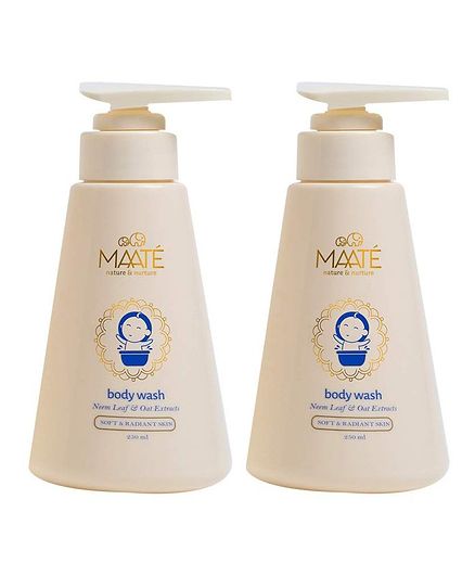 MAATE Baby Body Wash Pack of 2 - 250 ml Each