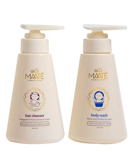 MAATE Baby Hair Cleanser Pack Of 2 - 250 ml Each