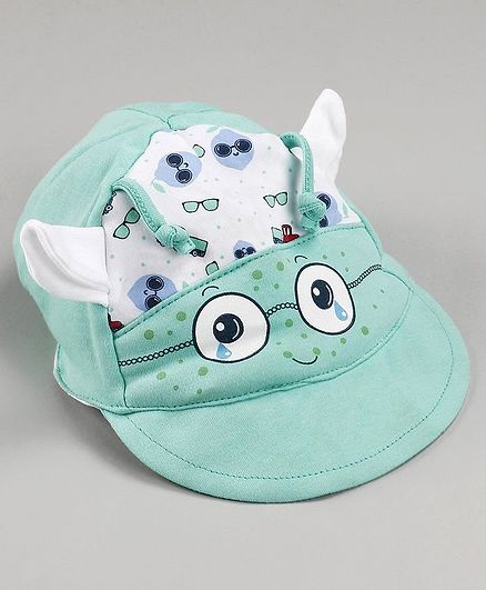 Cucumber Baby Summer Cap With 3D Ears Green - Diameter 11.5 cm