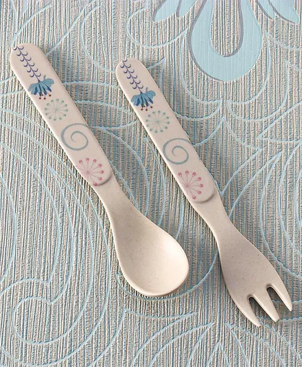 Spoon & Fork Set - Brown