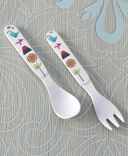 Spoon & Fork Set - White