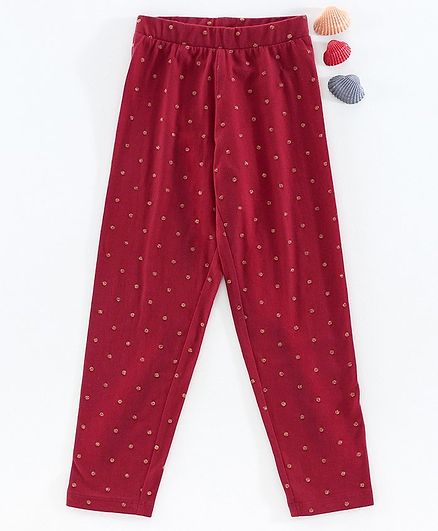 Ed-a-Mamma Full Length Glitter Detailing Leggings - Red