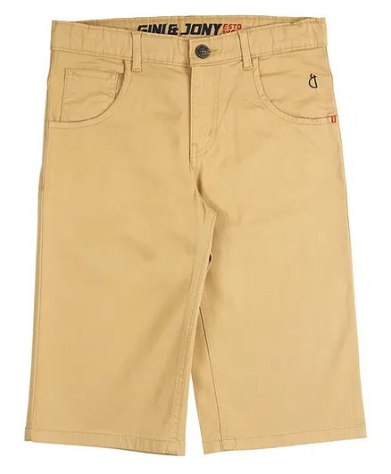 GINI & JONY Solid Colour Shorts - Beige
