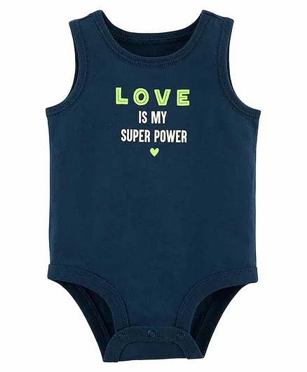Carter's Love Is My Super Power Bodysuit - Blue